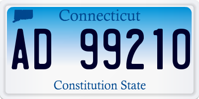 CT license plate AD99210