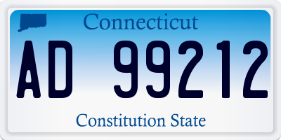CT license plate AD99212