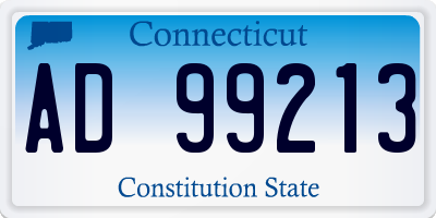 CT license plate AD99213