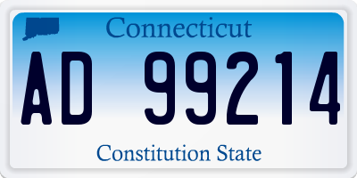 CT license plate AD99214