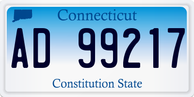 CT license plate AD99217