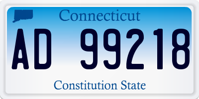 CT license plate AD99218