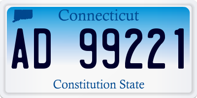 CT license plate AD99221