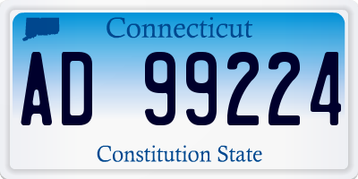CT license plate AD99224