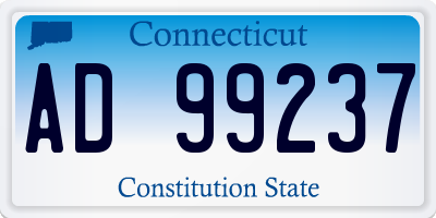 CT license plate AD99237