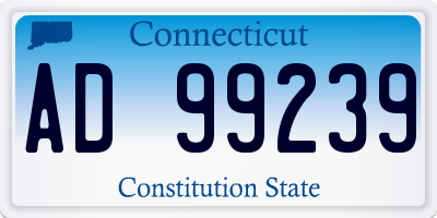 CT license plate AD99239