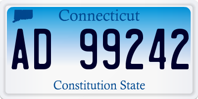 CT license plate AD99242