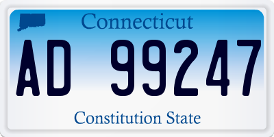 CT license plate AD99247