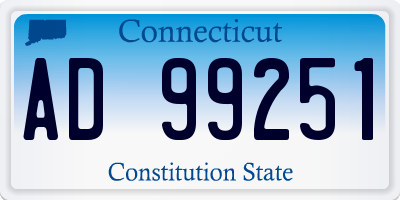 CT license plate AD99251