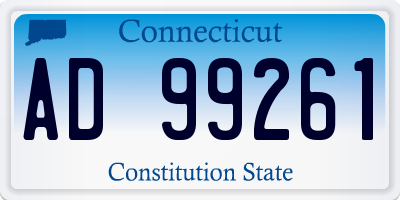 CT license plate AD99261