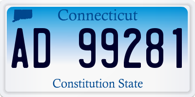CT license plate AD99281