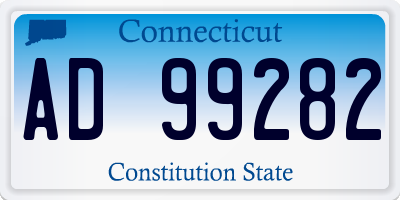 CT license plate AD99282