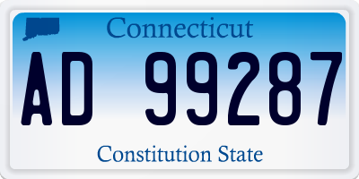 CT license plate AD99287