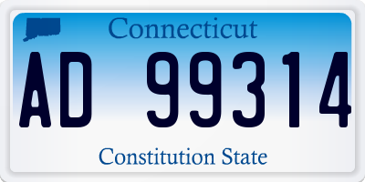CT license plate AD99314