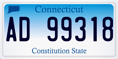 CT license plate AD99318