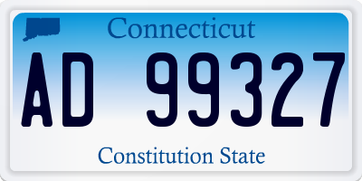 CT license plate AD99327