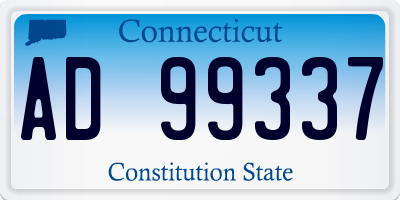 CT license plate AD99337