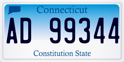 CT license plate AD99344