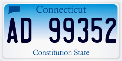 CT license plate AD99352