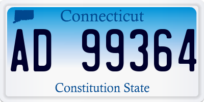CT license plate AD99364