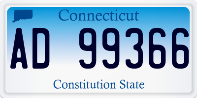 CT license plate AD99366