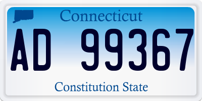 CT license plate AD99367
