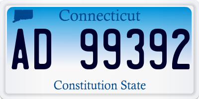 CT license plate AD99392