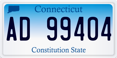 CT license plate AD99404