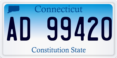 CT license plate AD99420
