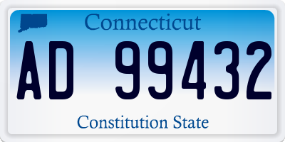 CT license plate AD99432