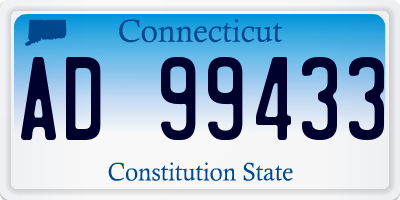 CT license plate AD99433