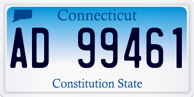 CT license plate AD99461