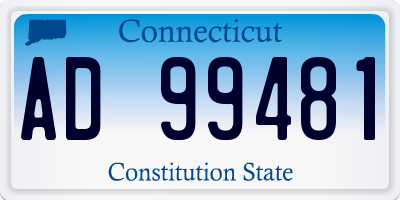 CT license plate AD99481