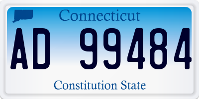 CT license plate AD99484