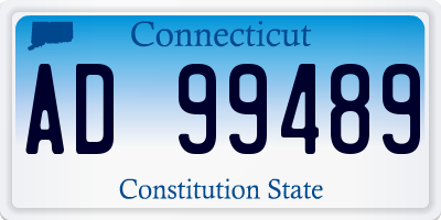 CT license plate AD99489