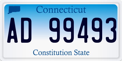 CT license plate AD99493