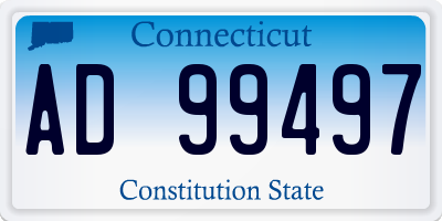 CT license plate AD99497