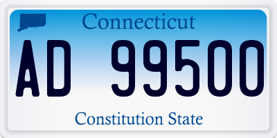 CT license plate AD99500