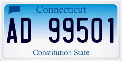 CT license plate AD99501