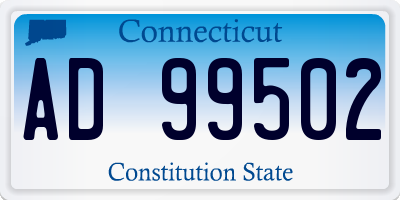 CT license plate AD99502