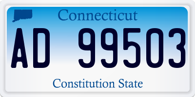 CT license plate AD99503