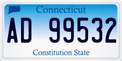 CT license plate AD99532