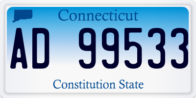 CT license plate AD99533