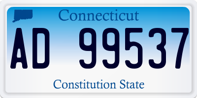 CT license plate AD99537