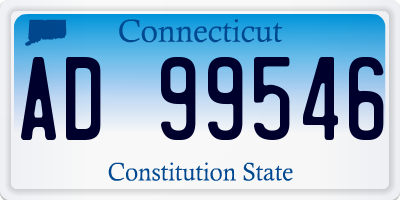 CT license plate AD99546