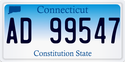 CT license plate AD99547