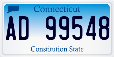 CT license plate AD99548