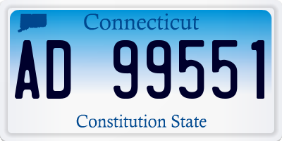 CT license plate AD99551