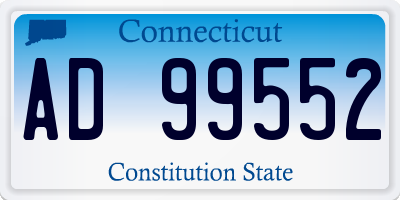 CT license plate AD99552