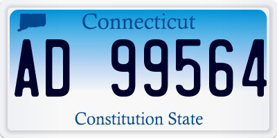 CT license plate AD99564